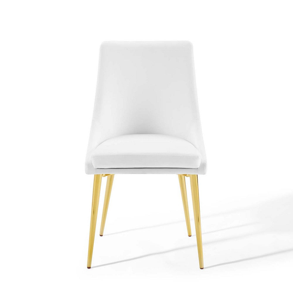 Modway Viscount Modern Accent Performance Velvet Dining Chair White MDY-EEI-3416-WHI