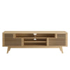 Modway Render Mid-Century Modern Low Profile 71 Inch Media Console TV Stand in Oak 71’’