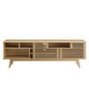 Modway Render Mid-Century Modern Low Profile 71 Inch Media Console TV Stand in Oak 71’’