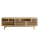 Modway Render Mid-Century Modern Low Profile 71 Inch Media Console TV Stand in Oak 71’’
