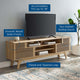Modway Render Mid-Century Modern Low Profile 71 Inch Media Console TV Stand in Oak, 71"