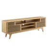 Modway Render Mid-Century Modern Low Profile 71 Inch Media Console TV Stand in Oak, 71"