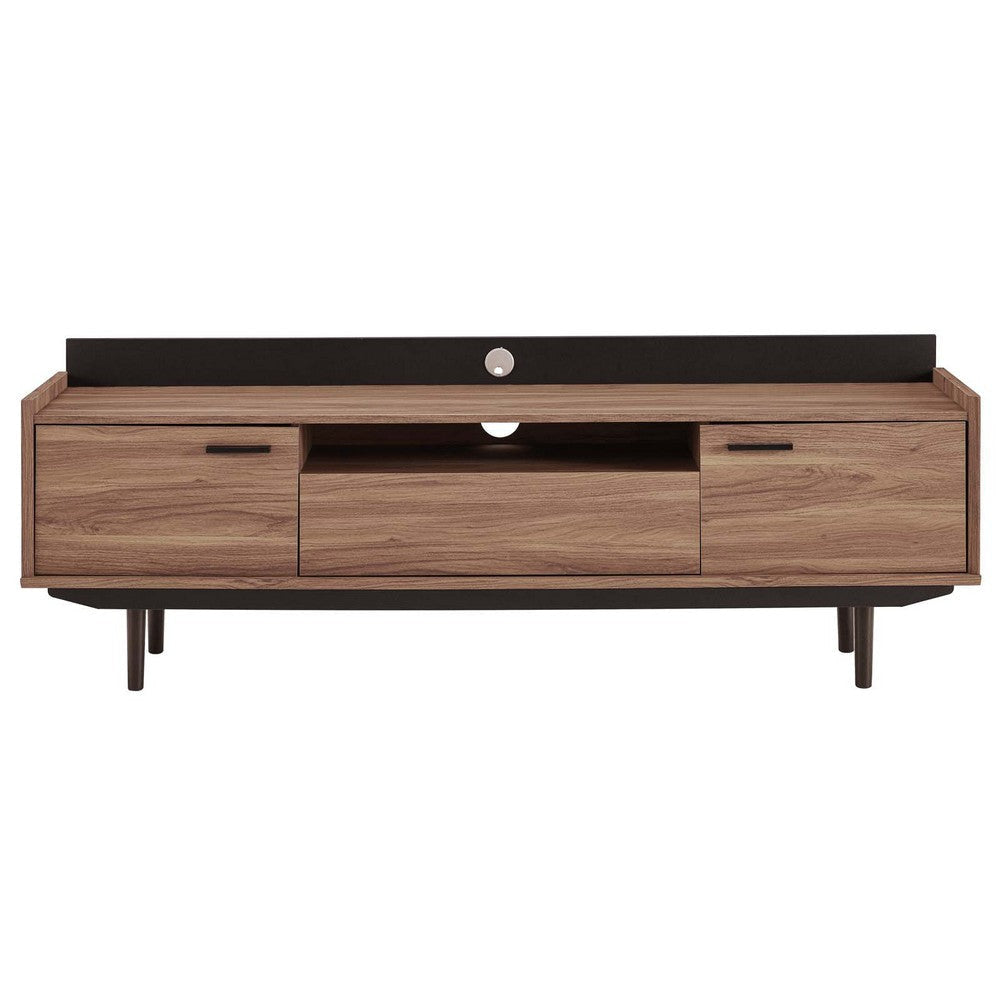 Visionary 71’ TV Stand - No Shipping Charges MDY-EEI-3435-WAL-BLK