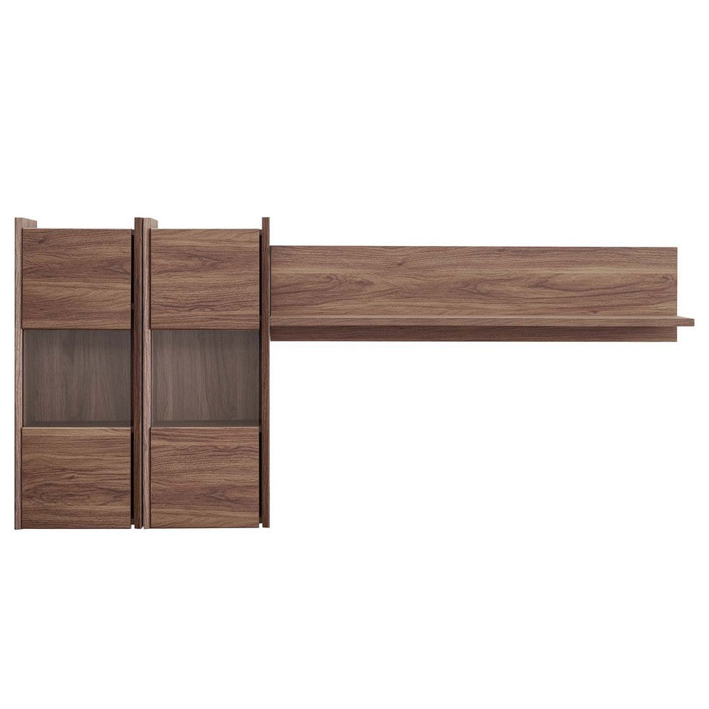 Visionary Wall Mounted Shelves by Modway| Brown