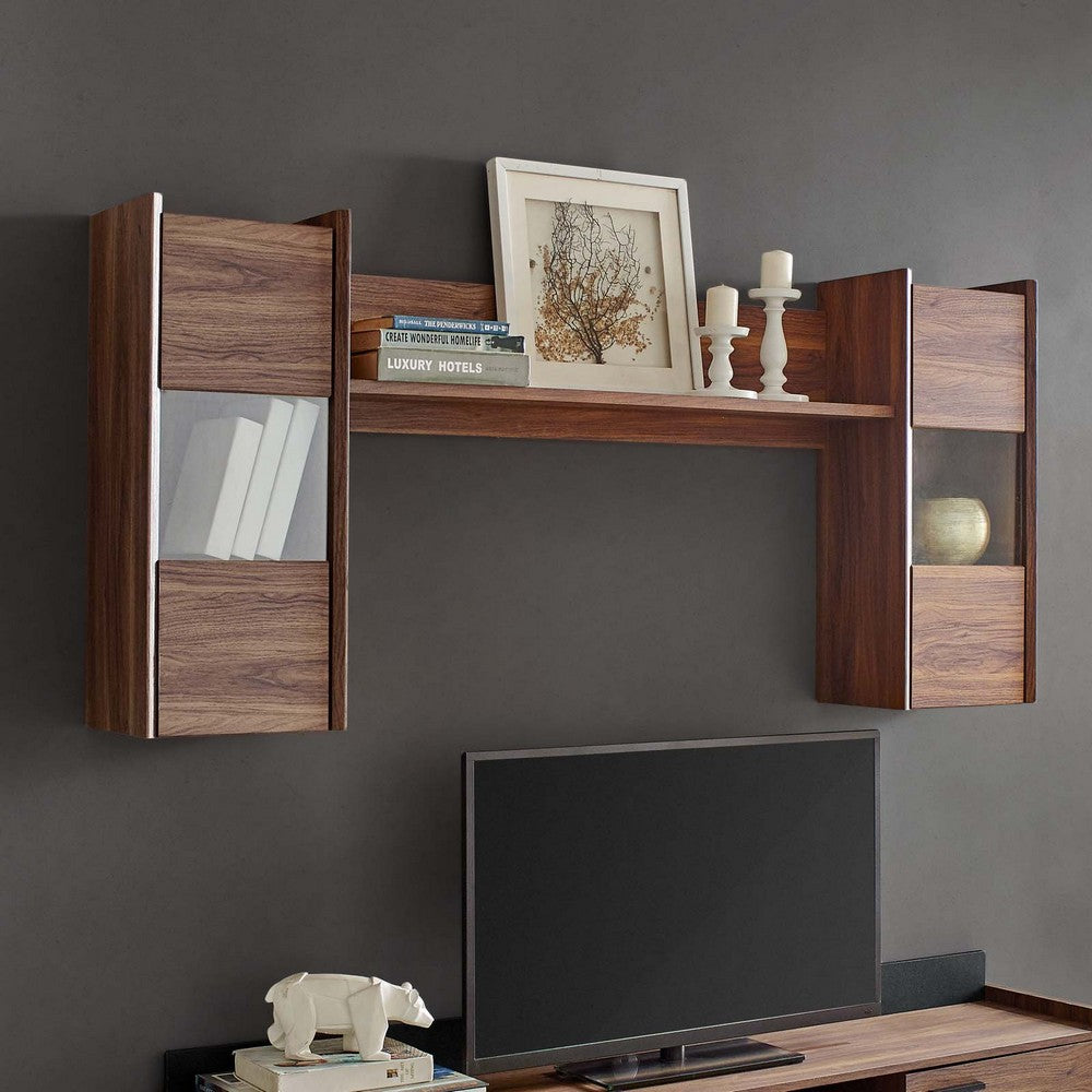 Visionary Wall Mounted Shelves by Modway| Brown