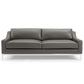 Modway Harness 83.5’’ Leather Sofa in Gray with Stainless Steel Base MDY-EEI-3444-GRY