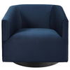 Modway Twist Performance Velvet Accent Lounge Living Room Swivel Chair in Midnight Blue MDY-EEI-3456-MID