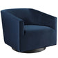 Twist Accent Lounge Performance Velvet Swivel Chair - No Shipping Charges