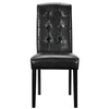 Modway Perdure Modern Tufted Faux Leather Upholstered Parsons Four Dining Chairs in Black MDY-EEI-3464-BLK