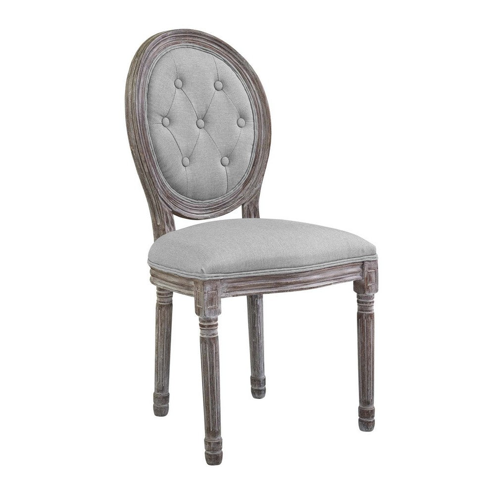 Arise Upholstered Fabric Dining Side Chair Set of 4 by Modway| Gray