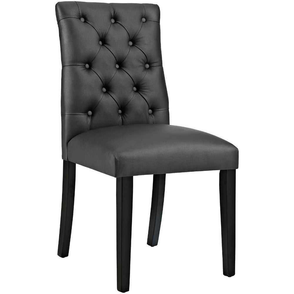 Duchess Dining Chair Vinyl Set of 2 - No Shipping Charges MDY-EEI-3472-BLK