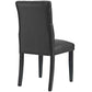 Duchess Dining Chair Vinyl Set of 2 - No Shipping Charges MDY-EEI-3472-BLK