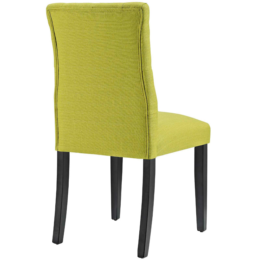 Modway Duchess Modern Tufted Button Upholstered Fabric Parsons Two Dining Chairs in Wheatgrass MDY-EEI-3474-WHE