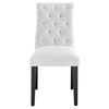 Modway Duchess Modern Tufted Button Upholstered Fabric Parsons Two Dining Chairs in White MDY-EEI-3474-WHI