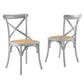 Modway Gear Side Set of 2, Two Dining Chairs, Light Gray