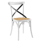 Modway Gear Side Set of 2 Two Dining Chairs White Black MDY-EEI-3481-WHI-BLK