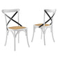 Modway Gear Side Set of 2, Two Dining Chairs, White Black