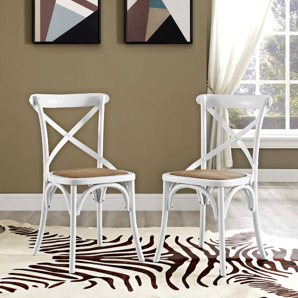 Gear Dining Side Chair Set of 2 - No Shipping Charges MDY-EEI-3481-WHI