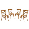 Gear Dining Side Chair Set of 4 in Walnut