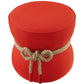 Beat Nautical Rope Upholstered Fabric Ottoman - No Shipping Charges