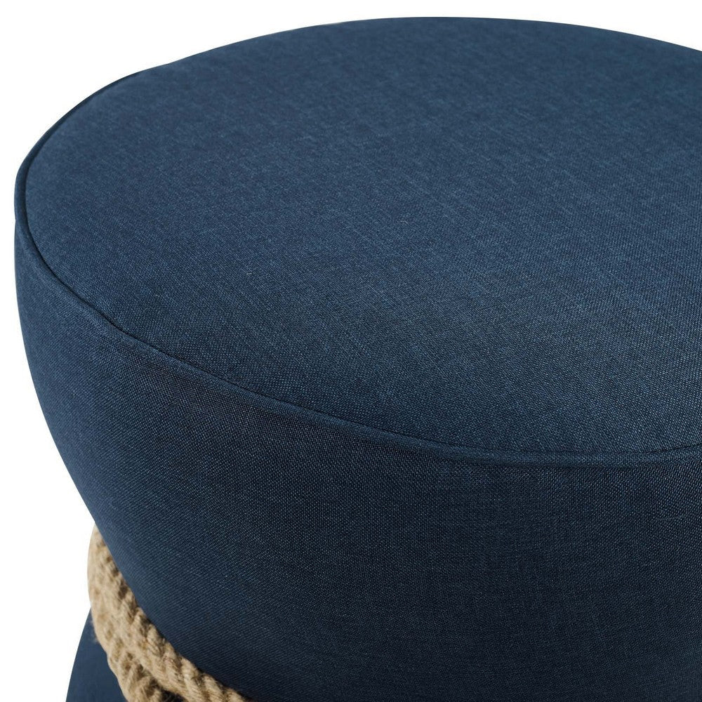 Modway Beat Nautical Rope Upholstered Fabric Ottoman By Casagear Home  - No Shipping Charges