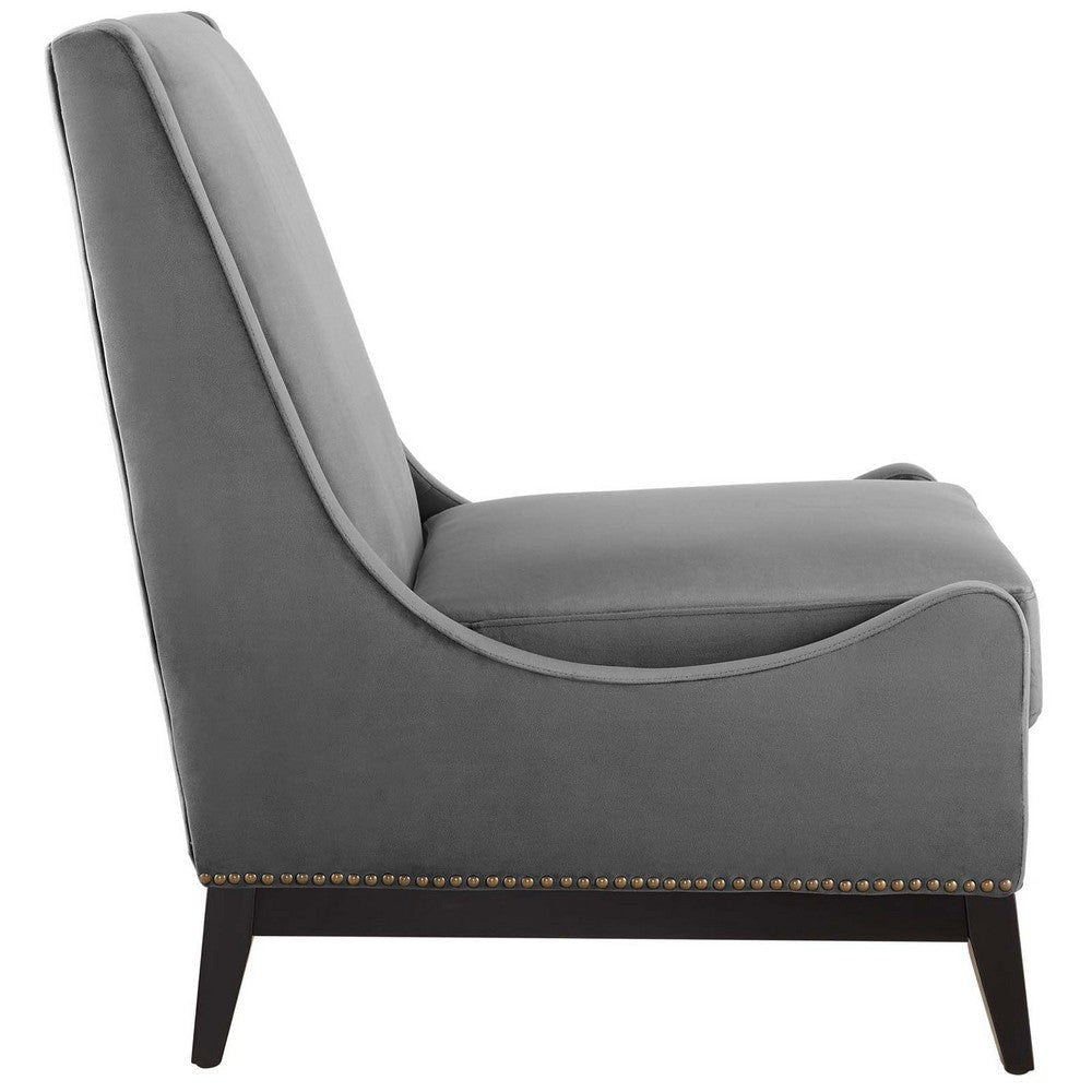 Confident Accent Upholstered Performance Velvet Lounge Chair  - No Shipping Charges