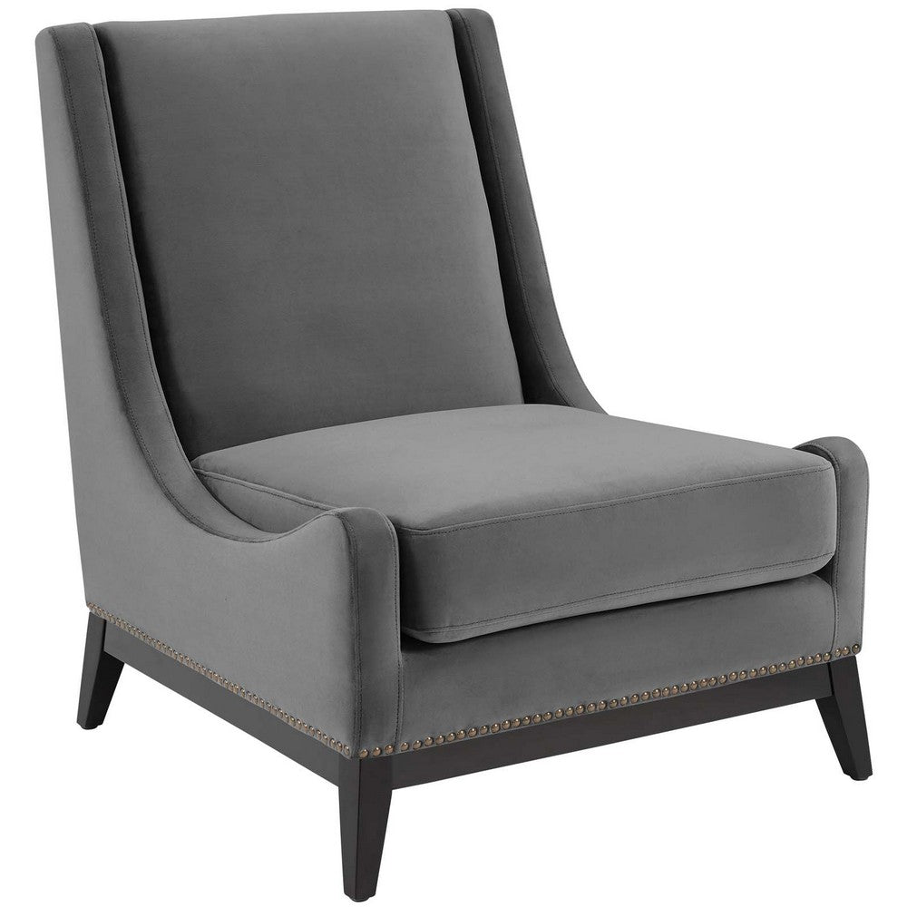 Confident Accent Upholstered Performance Velvet Lounge Chair  - No Shipping Charges