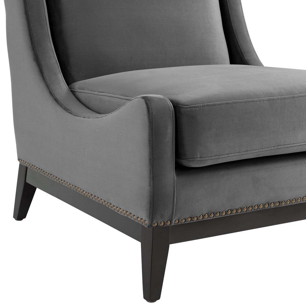 Confident Accent Upholstered Performance Velvet Lounge Chair  - No Shipping Charges