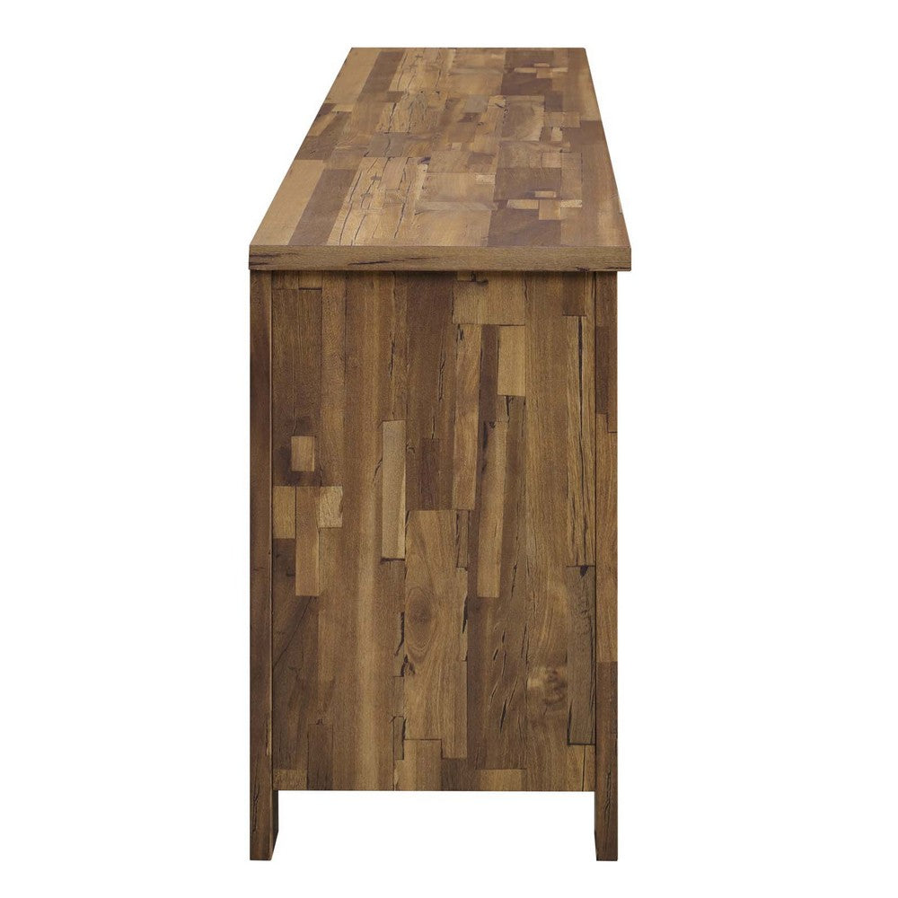 Cheshire 71" Rustic Sliding Door TV Stand by Modway| Brown