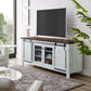 Modway Bennington 70’’ Rustic Sliding Door Buffet Table Sideboard 71’’ TV Stand White MDY-EEI-3490-WHI