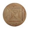 Modway Stitch 59’’ Rustic Farmhouse Wood Round Kitchen and Dining Room Table Brown MDY-EEI-3494-BRN