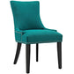 Modway Marquis Fabric Set of 4 Four Dining Chairs Teal MDY-EEI-3497-TEA