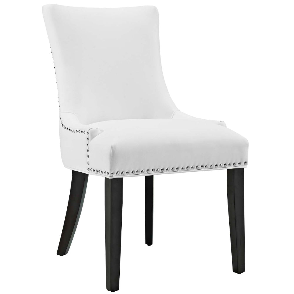 Marquis Dining Chair Faux Leather Set of 2 - No Shipping Charges MDY-EEI-3498-WHI