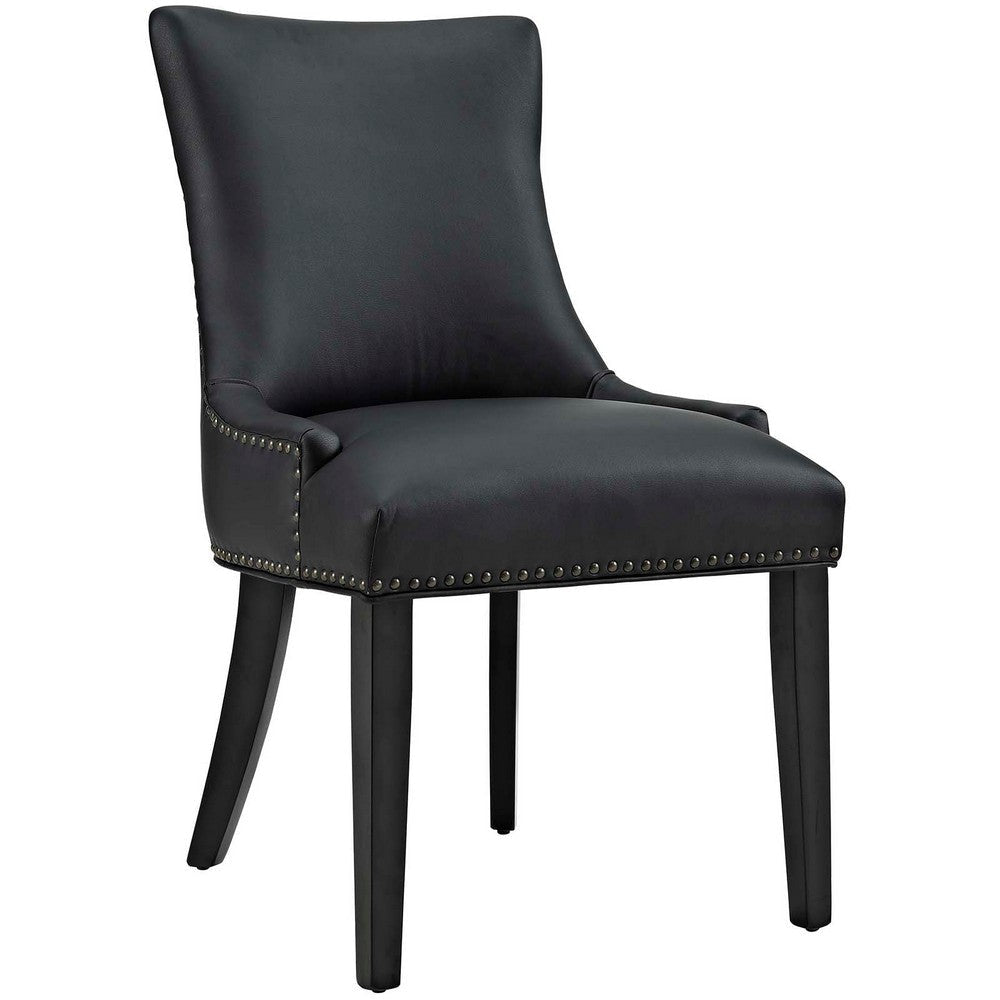 Modway Marquis Faux Leather Set of 4 Four Dining Chairs Black MDY-EEI-3499-BLK