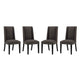 Baron Fabric Dining Chair Set of 4 by Modway| Brown