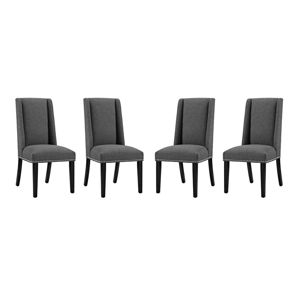 Baron Fabric Dining Chair Set of 4 by Modway| Gray