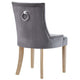 Pose Performance Velvet Dining Chair Set of 2 by Modway| Gray