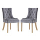 Pose Performance Velvet Dining Chair Set of 2 by Modway| Gray