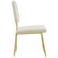 Modway Ponder Mid-Century Modern Performance Velvet Four Lounge Chairs Ivory MDY-EEI-3507-IVO