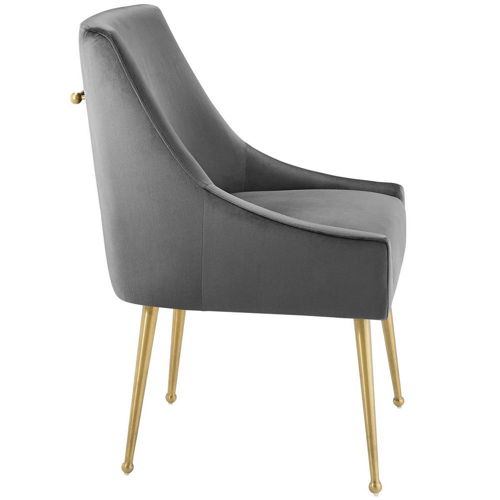 Discern Upholstered Performance Velvet Dining Chair by Modway| Gray