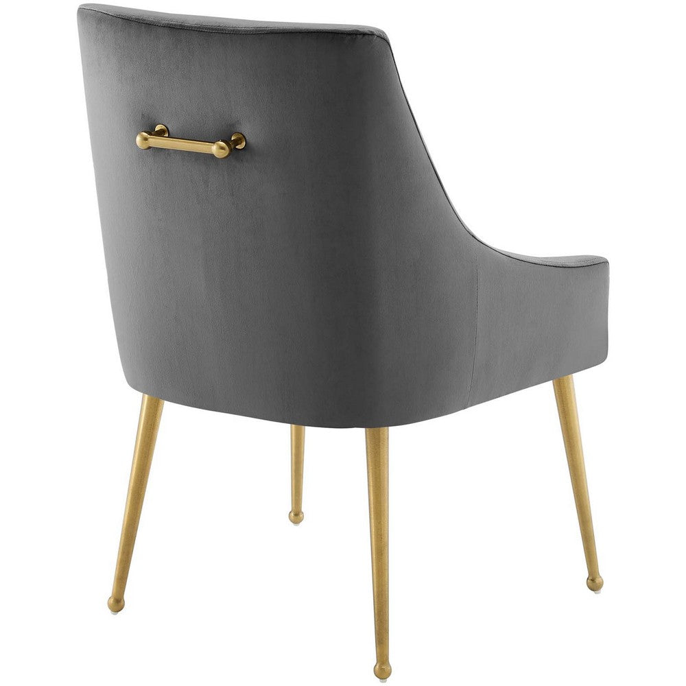Discern Upholstered Performance Velvet Dining Chair by Modway| Gray