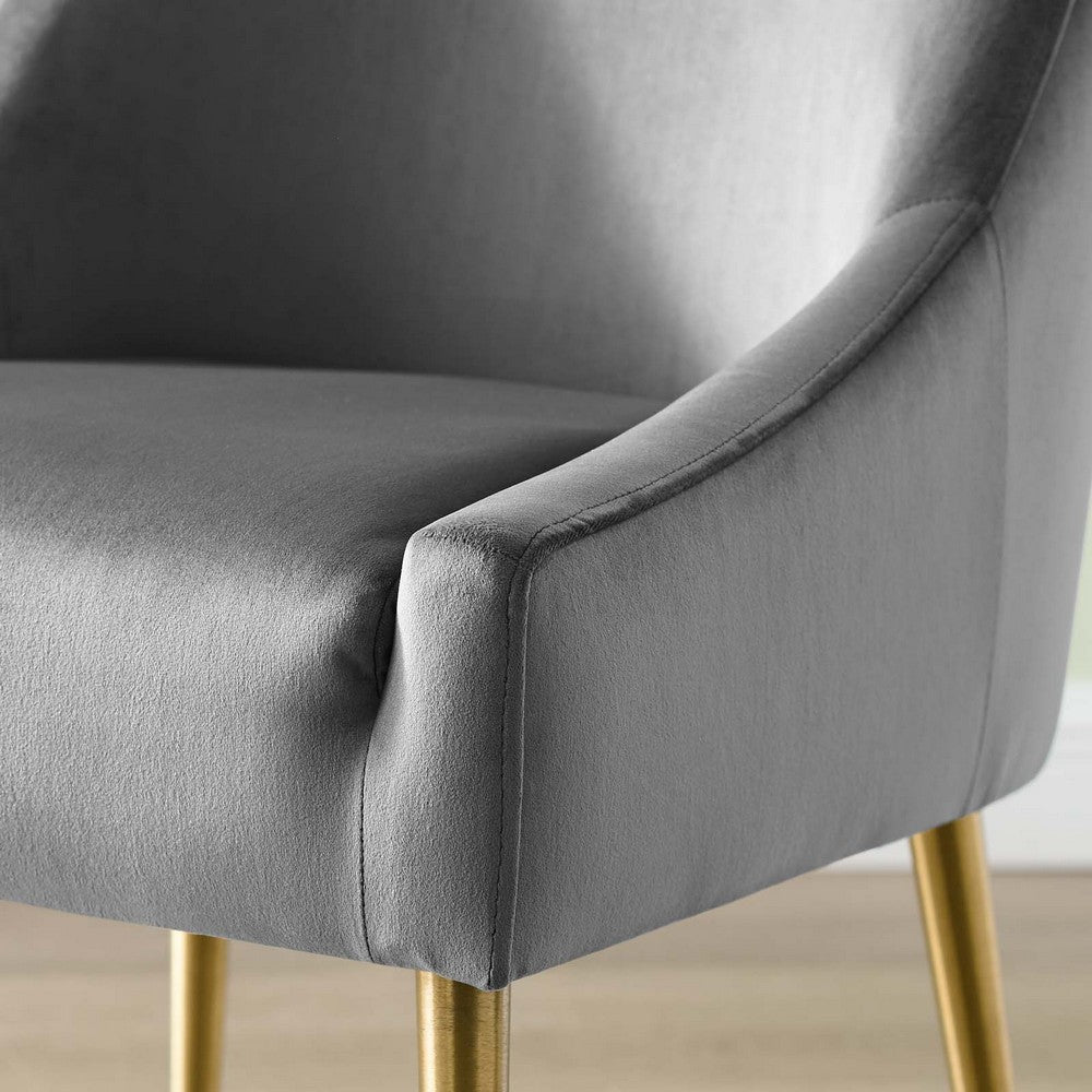 Discern Upholstered Performance Velvet Dining Chair by Modway| Gray