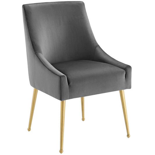 Discern Upholstered Performance Velvet Dining Chair - No Shipping Charges