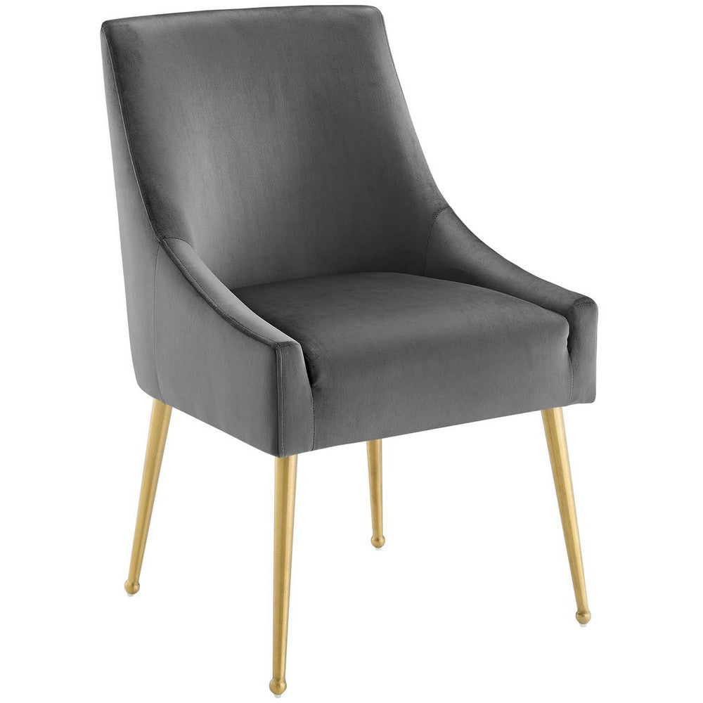 Discern Upholstered Performance Velvet Dining Chair by Modway| Gray