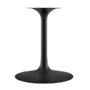 Modway Lippa 47’’ Round Wood Dining Table White Top Black Base MDY-EEI-3522-BLK-WHI