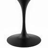 Modway Lippa 47’’ Round Artificial Marble Dining Table Top Black Base MDY-EEI-3527-BLK-WHI