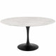 Modway Lippa Dining Table, 60 in Artificial Marble Round Top, White