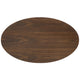 Modway Lippa Mid-Century Modern 48’’ Oval Coffee Table With Walnut Top and White Base MDY-EEI-3538-BLK-WAL