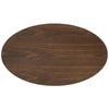 Modway Lippa Mid-Century Modern 48’’ Oval Coffee Table With Walnut Top and White Base MDY-EEI-3538-BLK-WAL