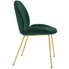 Scoop Gold Stainless Steel Leg Performance Velvet Dining Chair  - No Shipping Charges